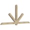 Ekena Millwork Kennewick Rough Sawn Timber Gable Bracket, Douglas Fir, 96"W x 44"H x 4"D x 4"F, 11/12 Pitch GBW096X44X0404KEN00RDF - alternate 2
